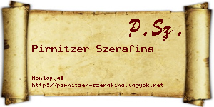 Pirnitzer Szerafina névjegykártya